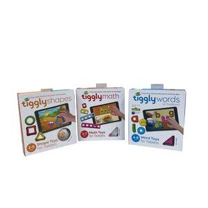Tiggly Math Ages 3-7 Words Ages 4-8 Shapes Ages 2-5 Interactive Learning Bundle